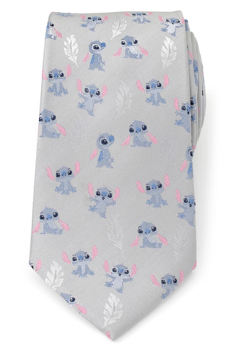 Stitch Silk Blend Tie, Main, color, GRAY