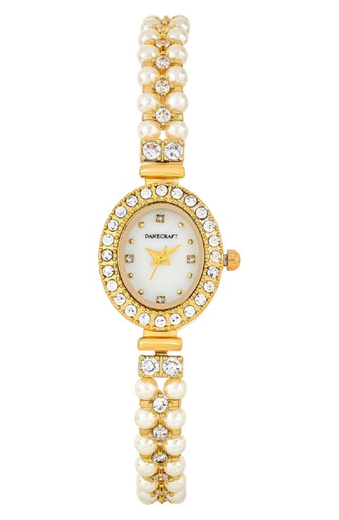 Mother-of-Pearl Quartz Bracelet Watch, 25mm