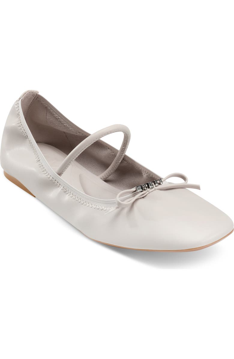 DKNY Dale Mary Jane Ballet Flat, Main, color, Soft White