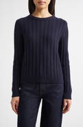 Johnstons of Elgin Lecht Cashmere Rib Crewneck Sweater