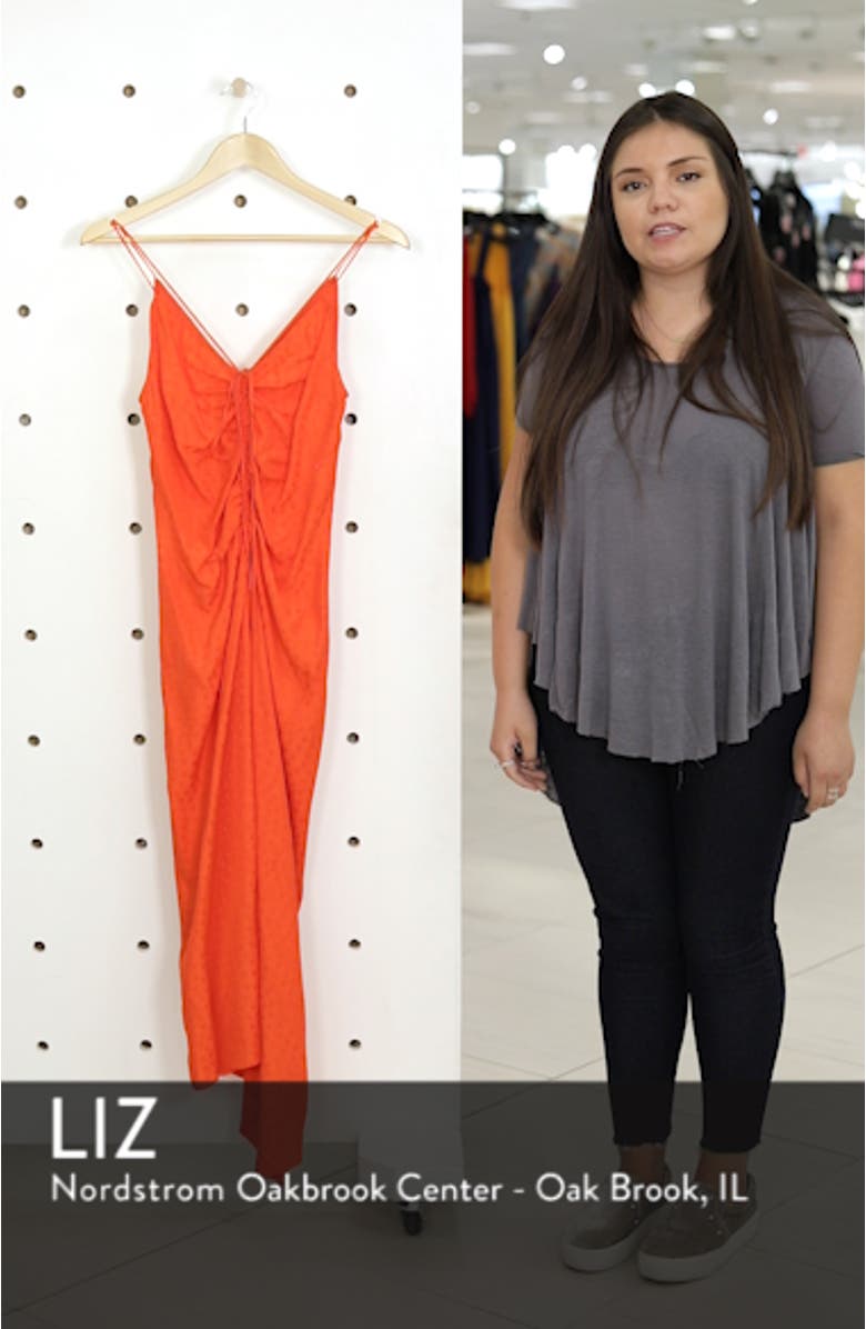 Star Jacquard Ruched Slipdress, sales video thumbnail