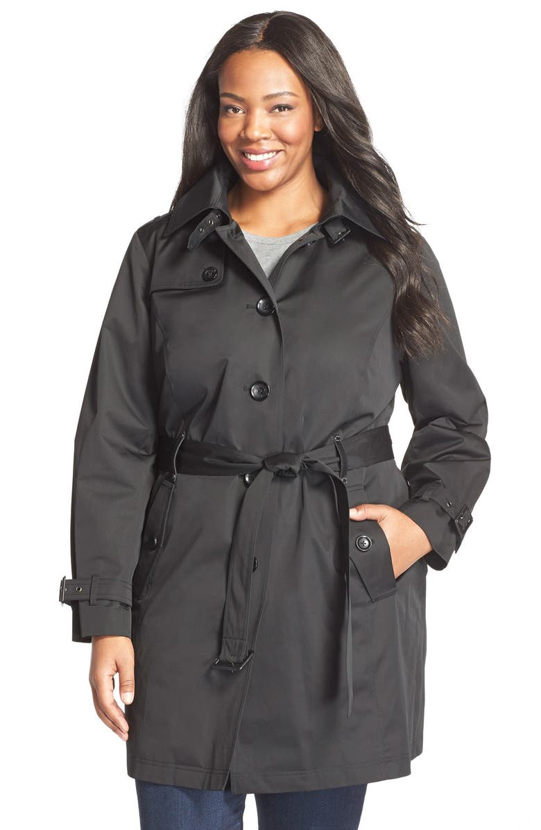 MICHAEL Michael Kors Single Breasted Raincoat, Main, color, 