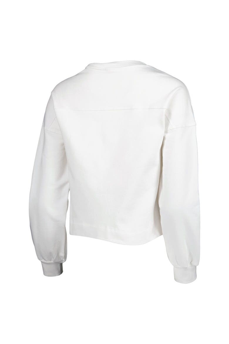 Women's Lusso White Phoenix Suns Lola Ball and Chain Pullover Sweatshirt, Alternate, color, White