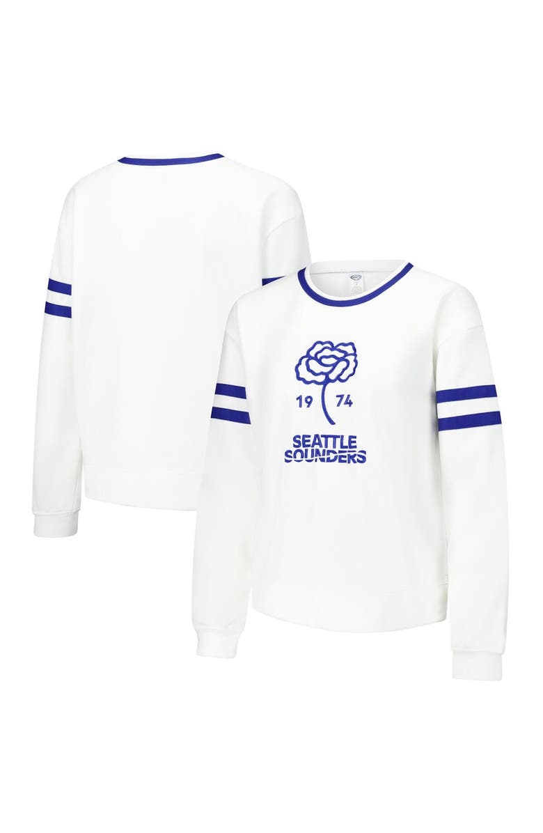 CONCEPTS SPORT Women's Concepts Sport White Seattle Sounders FC Borough Long Sleeve Top, Alternate, color, White