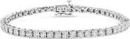 Haus of Brilliance 10K White Gold 1/2 Cttw Real Diamond Miracle Plate Tennis Bracelet -