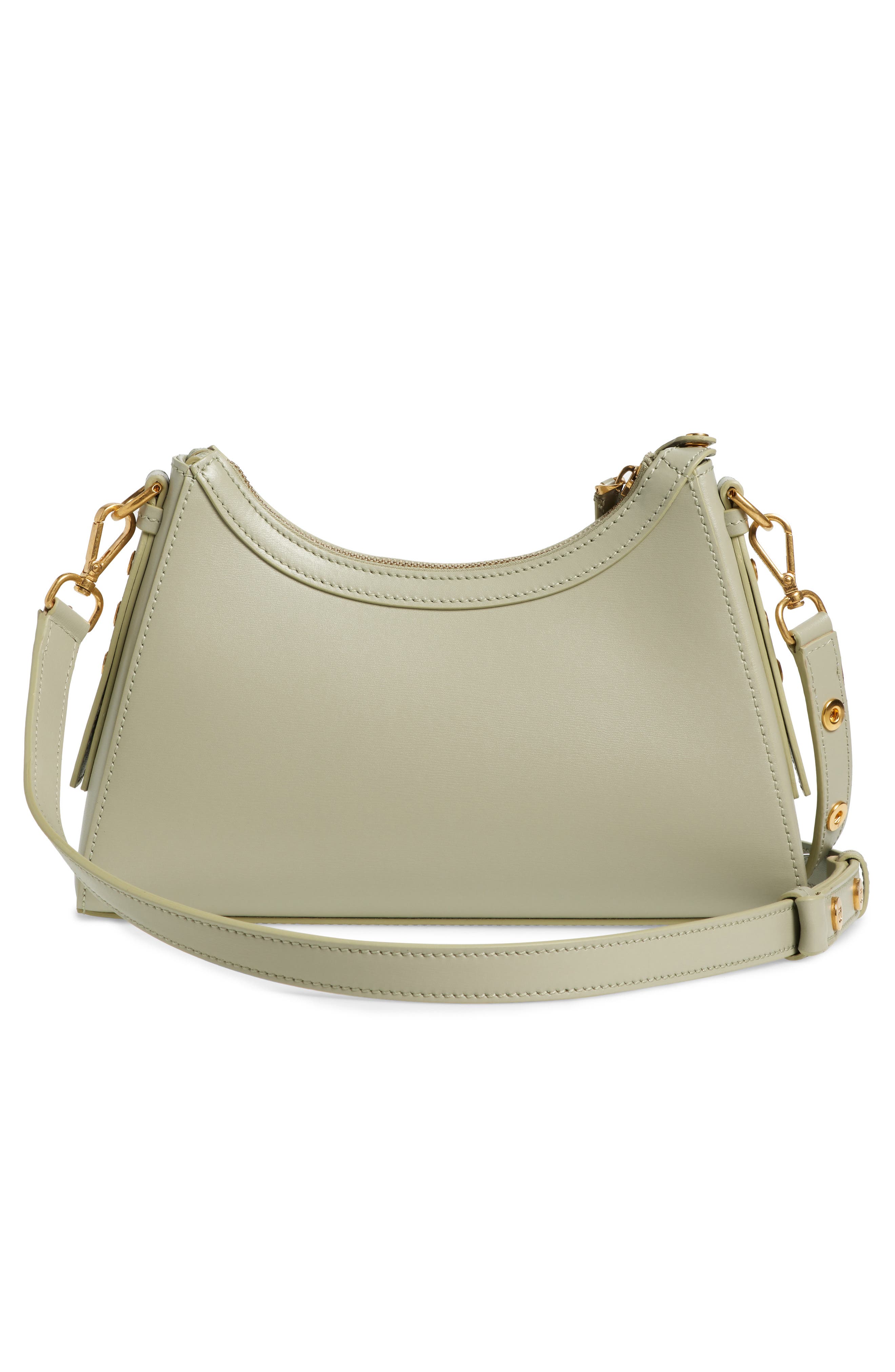 Balmain B-Buzz Leather Hobo Bag, Alternate, color, 