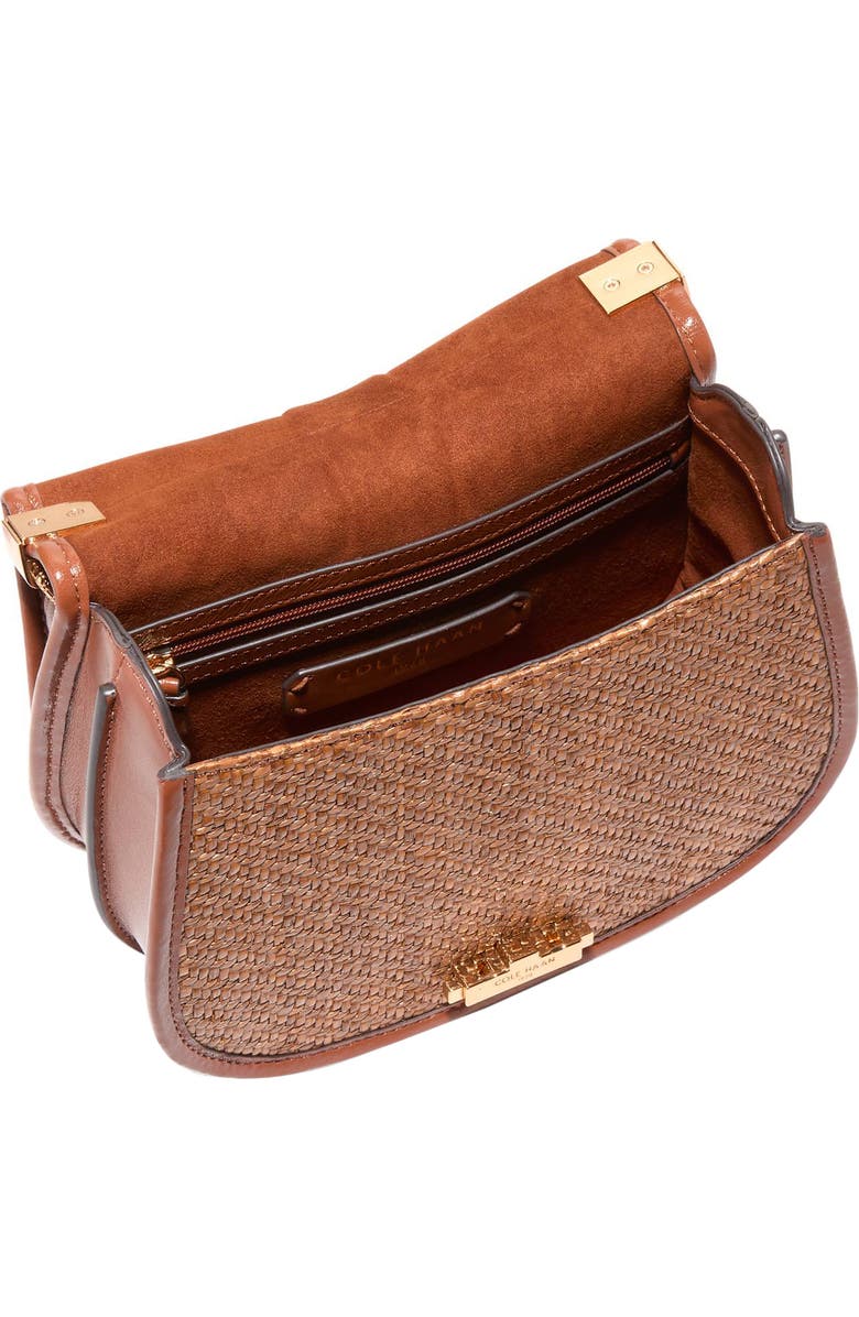 Cole Haan Celenea Woven Raffia Saddle Bag, Alternate, color,
