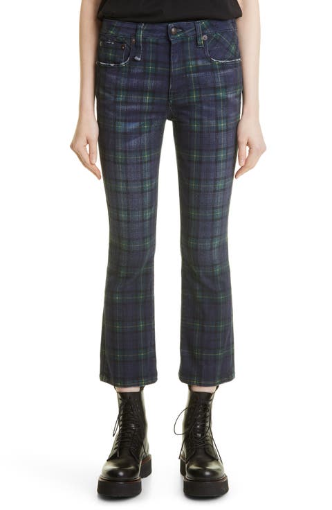 High Waist Kick Fit Crop Jeans (Useless Treasure Black Floral)