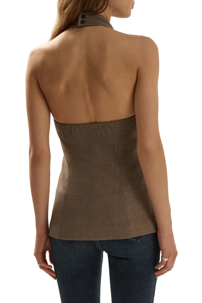 The Crossover Halter Vest, Alternate, color, JAVA PLAID
