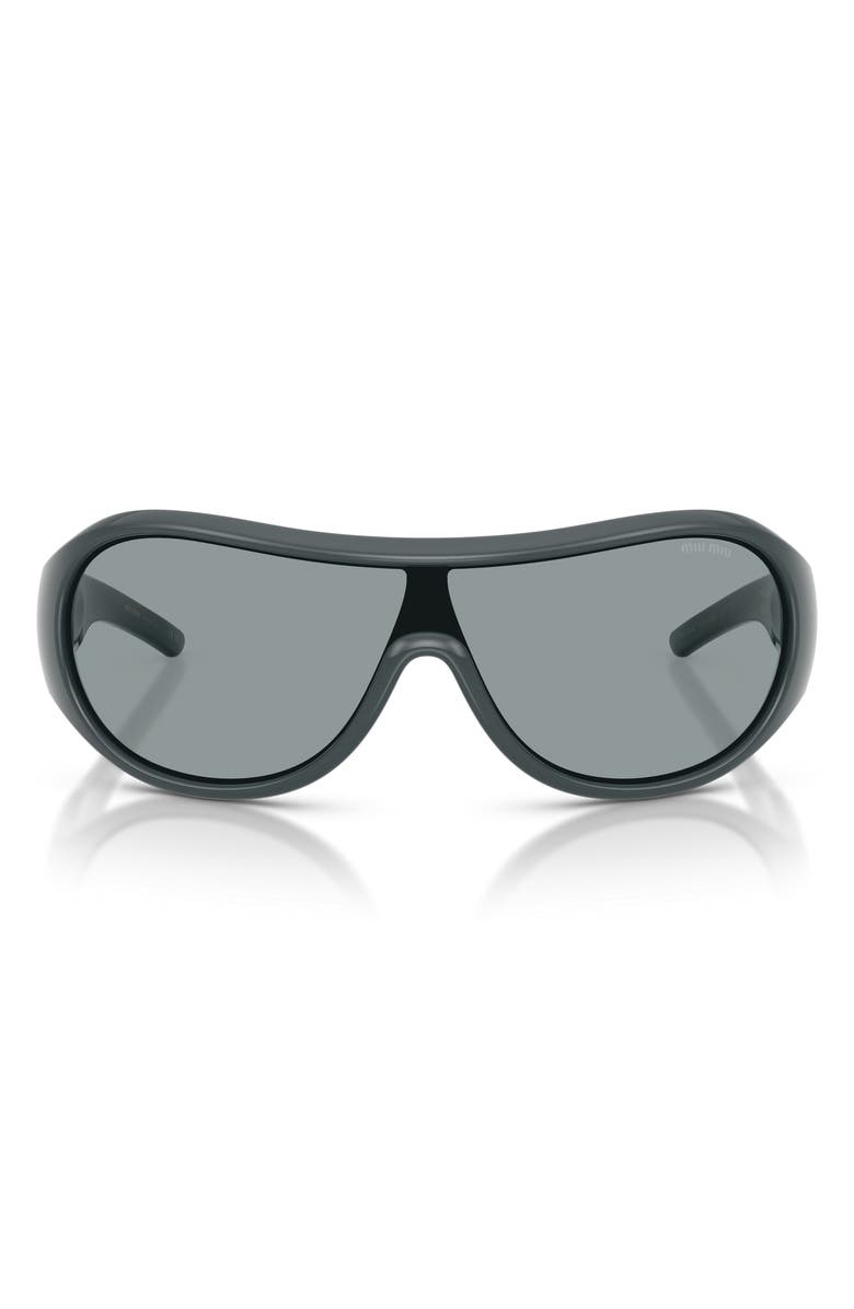 Miu Miu Runway Irregular Sunglasses, Main, color, Grey / Dark Grey