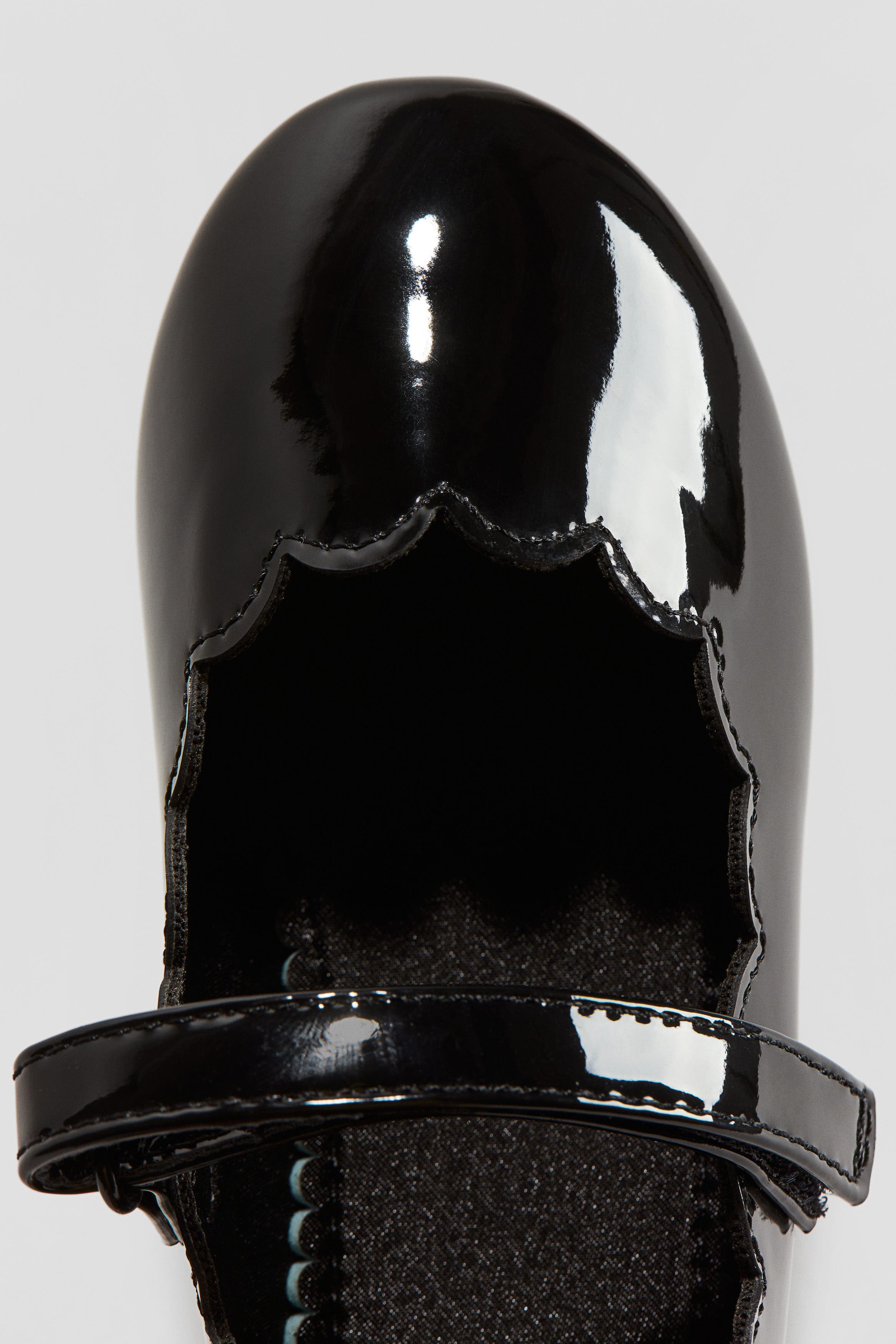 H&M School Patent Ballet Pumps, Alternate, color, Black