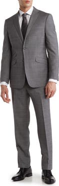 English Laundry Trim Fit Windowpane Suit