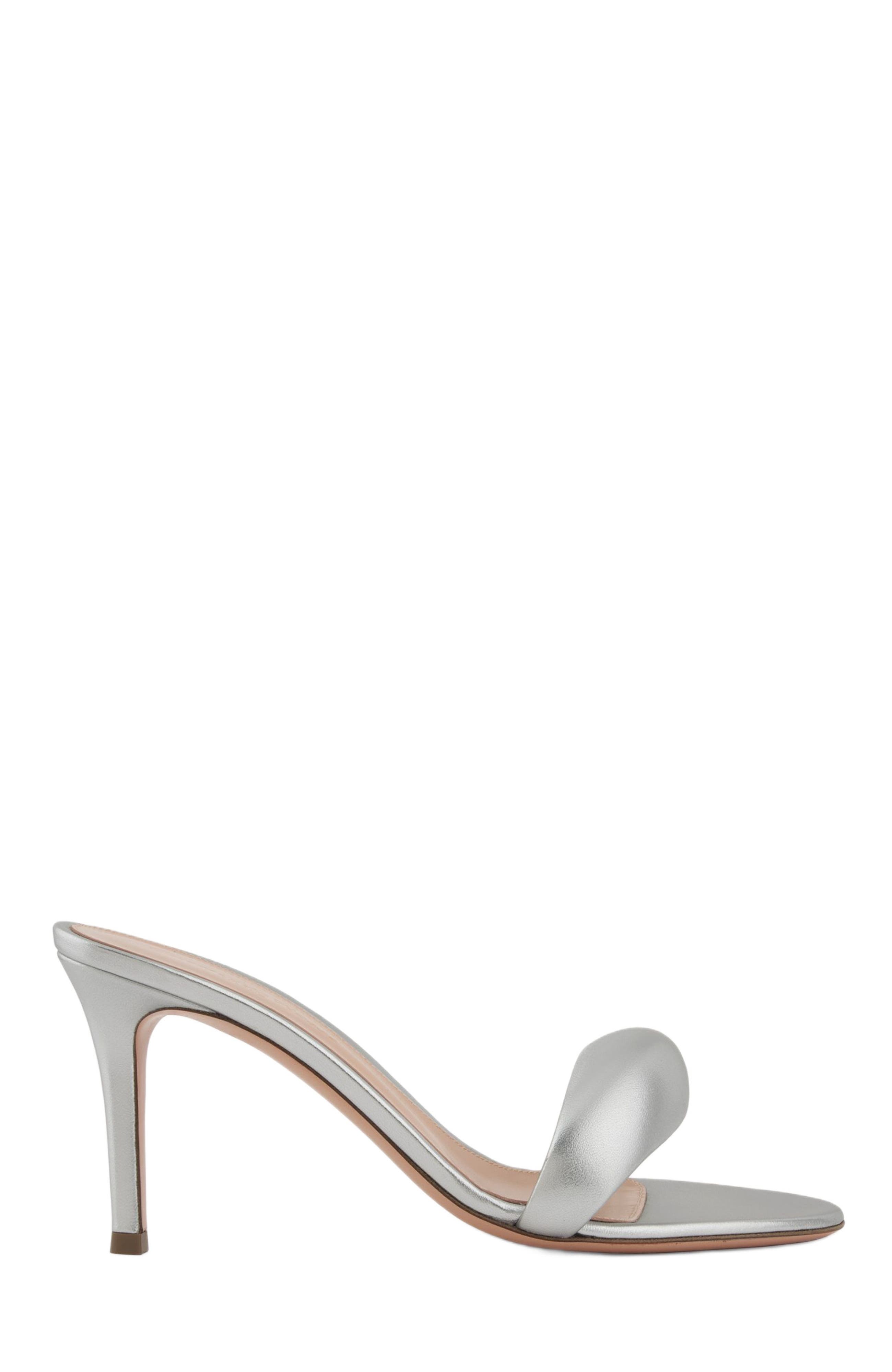 Gianvito Rossi Bijoux Mule 85, Main, color, Silver