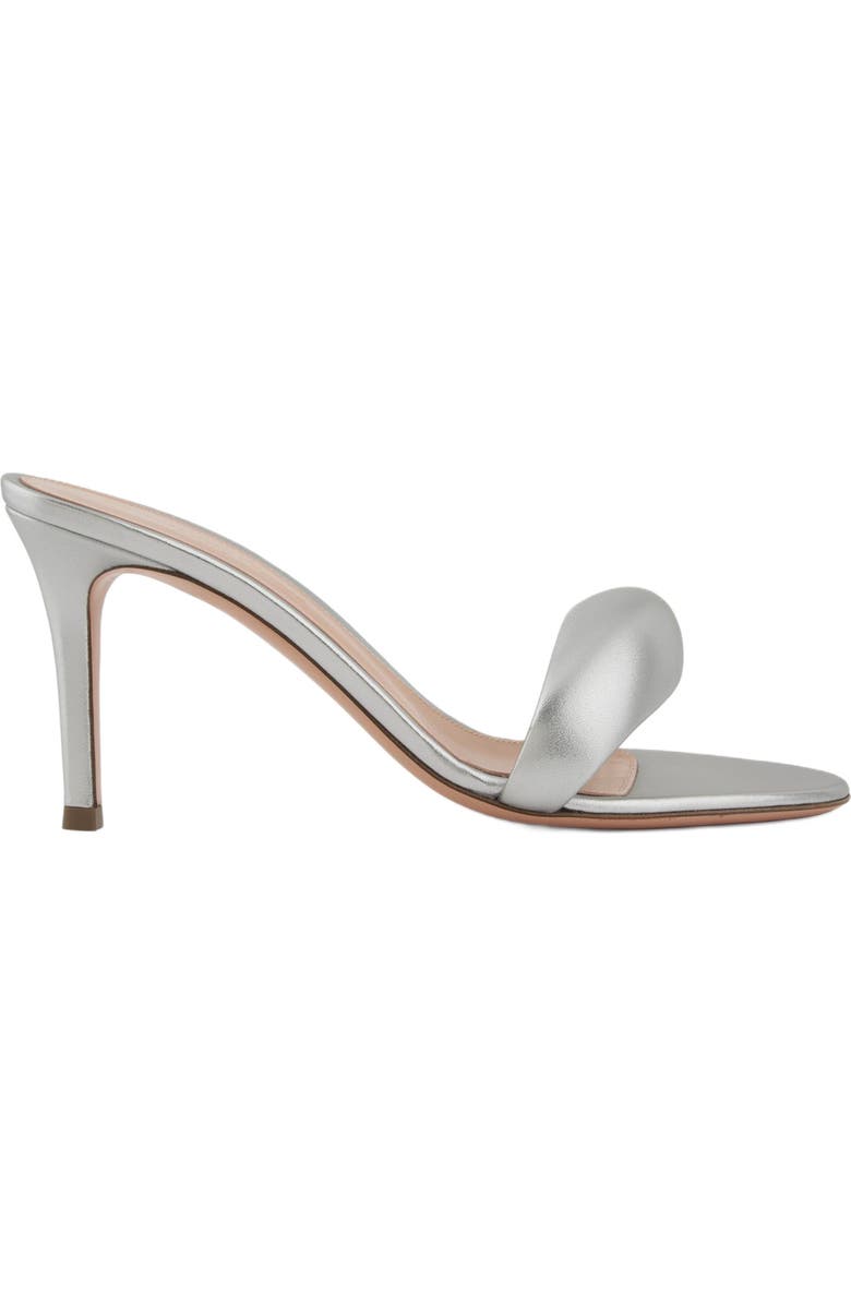 Gianvito Rossi Bijoux Mule 85, Main, color, Silver