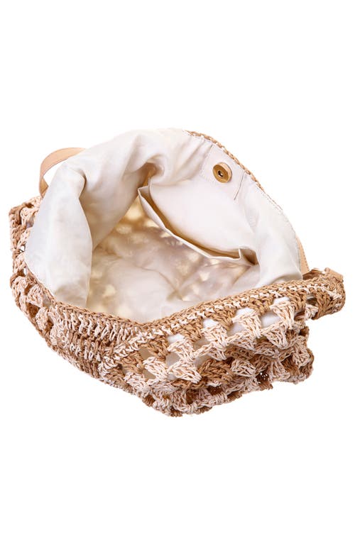 Shop Nina Zeneya Woven Shoulder Bag In Tan-natural
