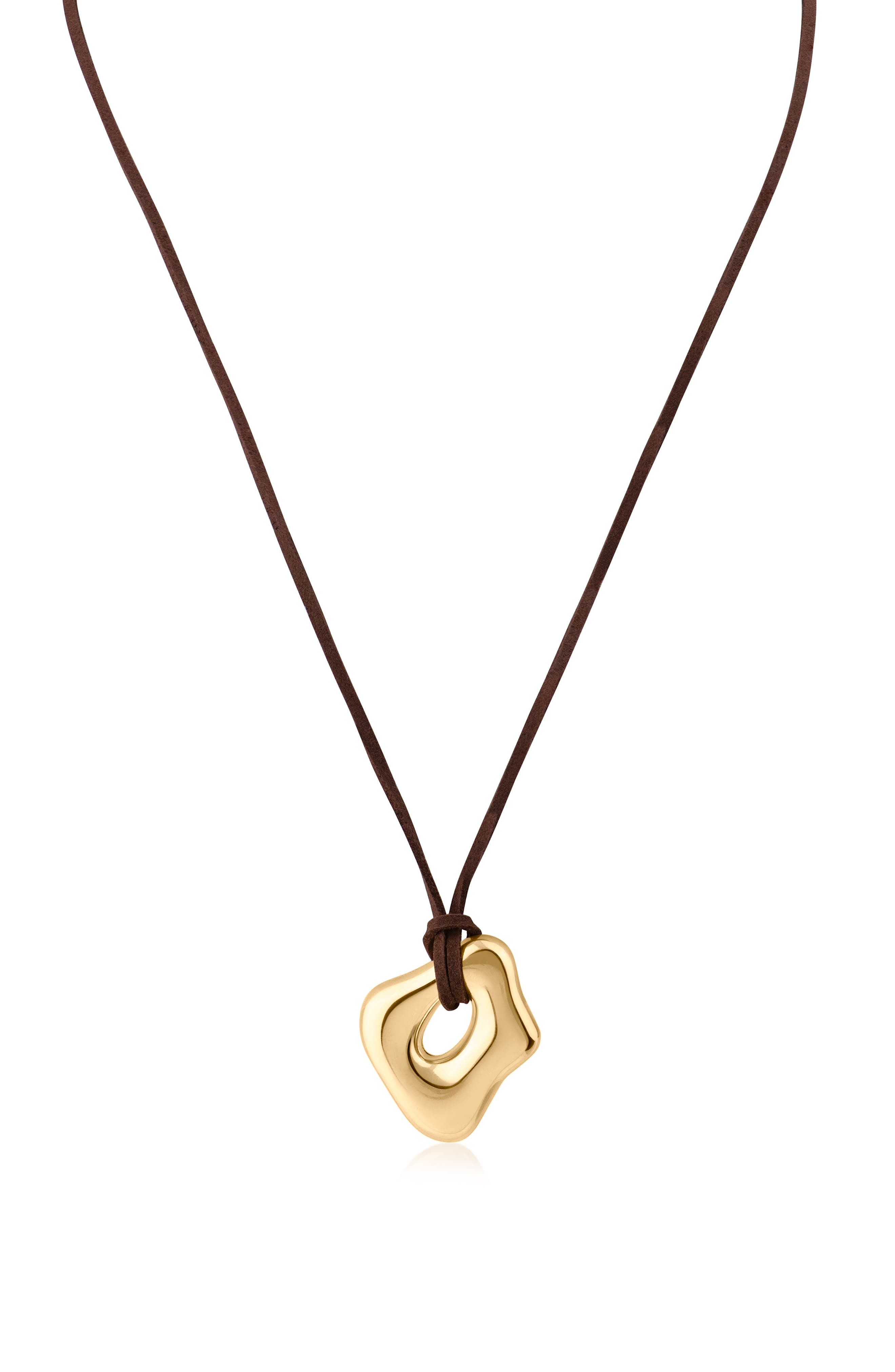 Organic Contour Pendant Necklace
