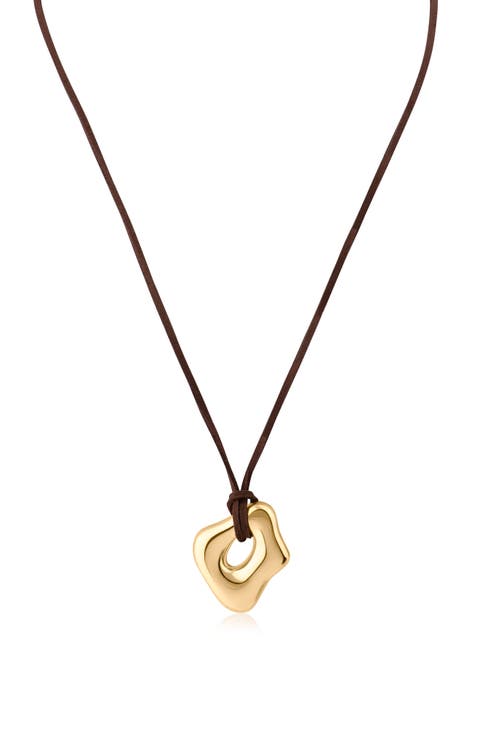 Organic Contour Pendant Necklace
