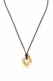 Organic Contour Pendant Necklace