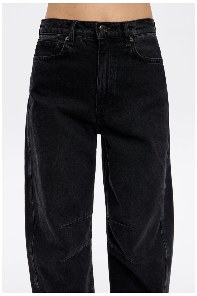 Barrel Jeans, Alternate, color, WASHED DENIM BLACK