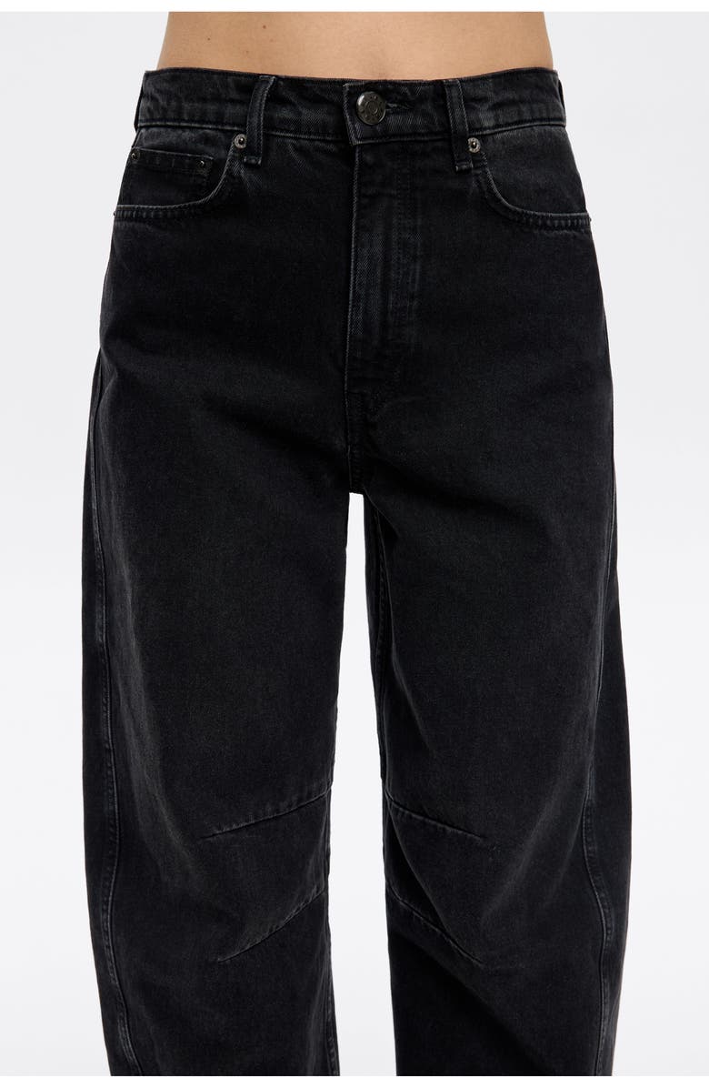 Bimba y Lola Barrel Jeans, Alternate, color, Washed Denim Black