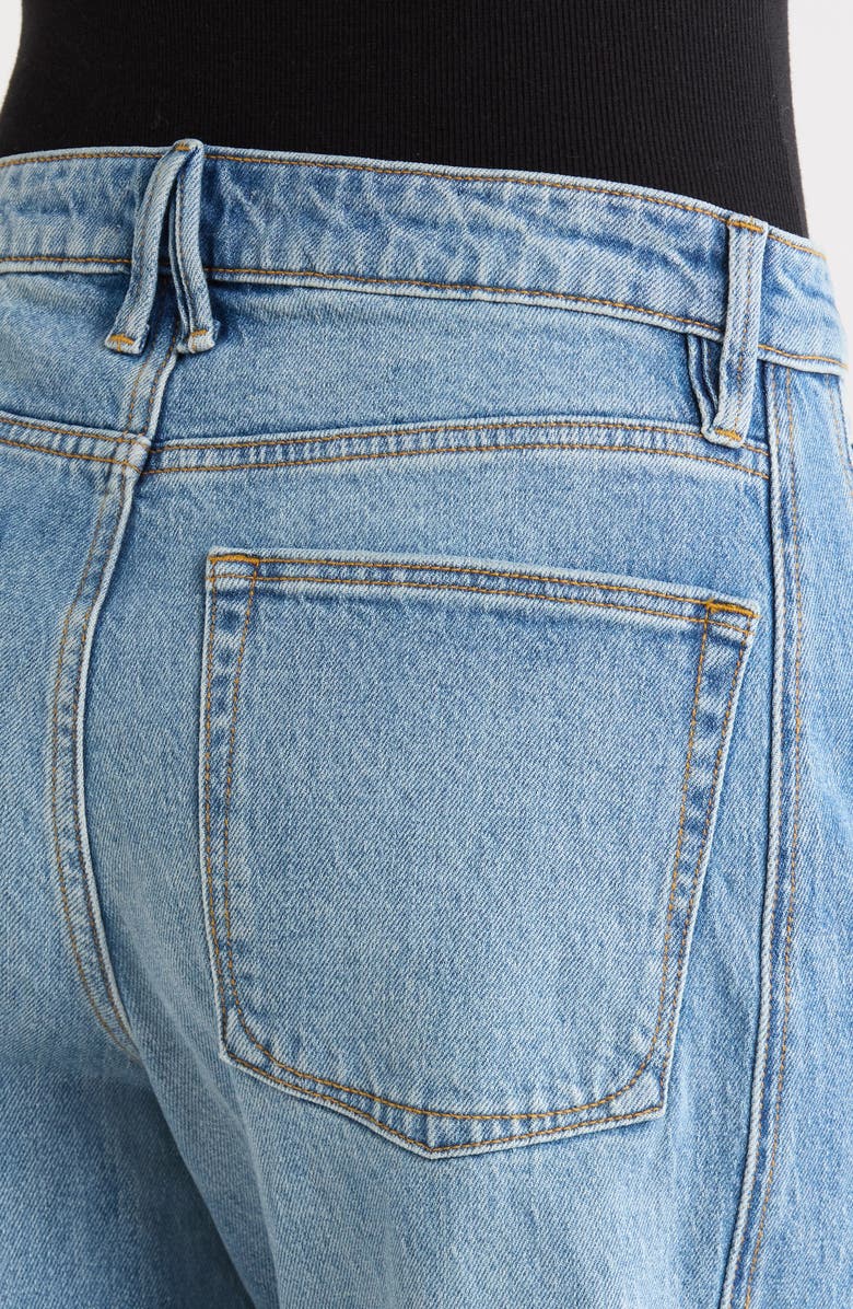 Good American High Waist Ankle Barrel Jeans, Alternate, color, Indigo1350