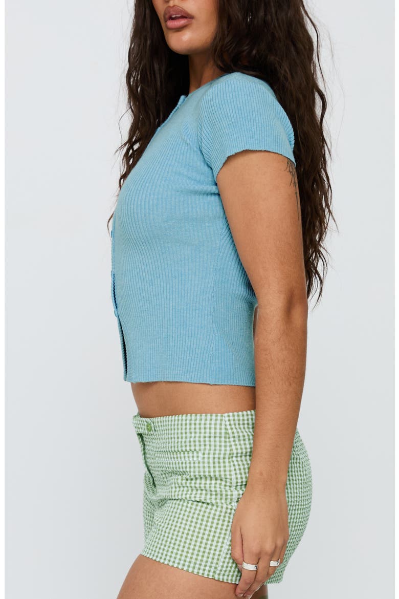 Suzu Rib Button-Up Top, Alternate, color, LIGHT BLUE