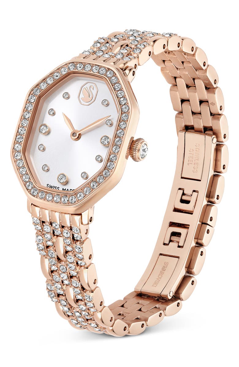 Swarovski Dextera Bracelet Watch, 32mm x 23mm, Alternate, color, Gold