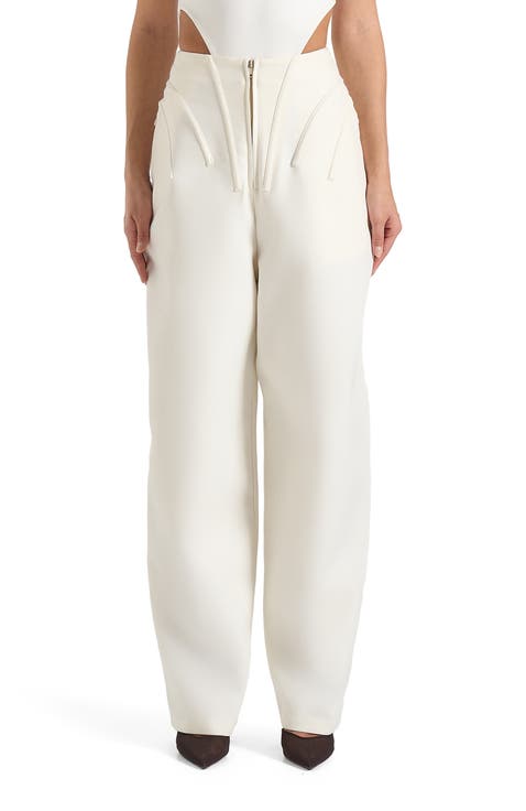 Rena High Waisted Corset Sculptural Trousers