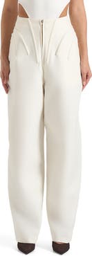 Manière De Voir Rena High Waisted Corset Sculptural Trousers