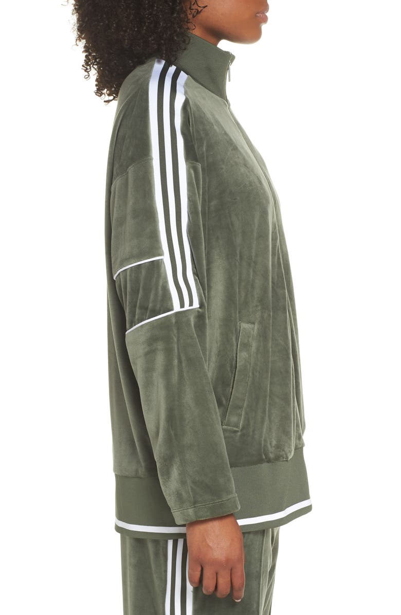 adidas Originals Velvet Track Jacket, Alternate, color, 