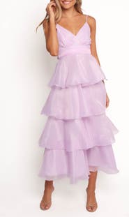 Petal & Pup Winslet Tiered Organza Maxi Dress