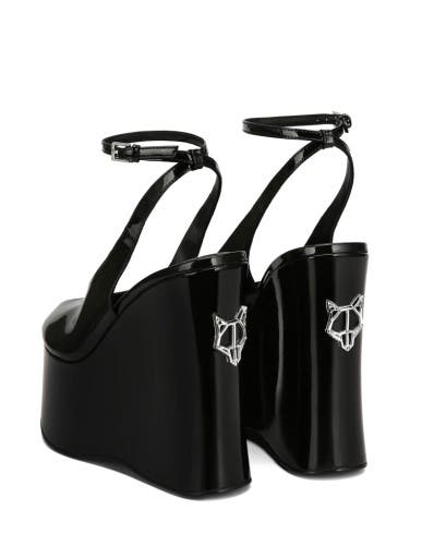 Naked Wolfe Tansy Wedge, Alternate, color, Black Patent Leather