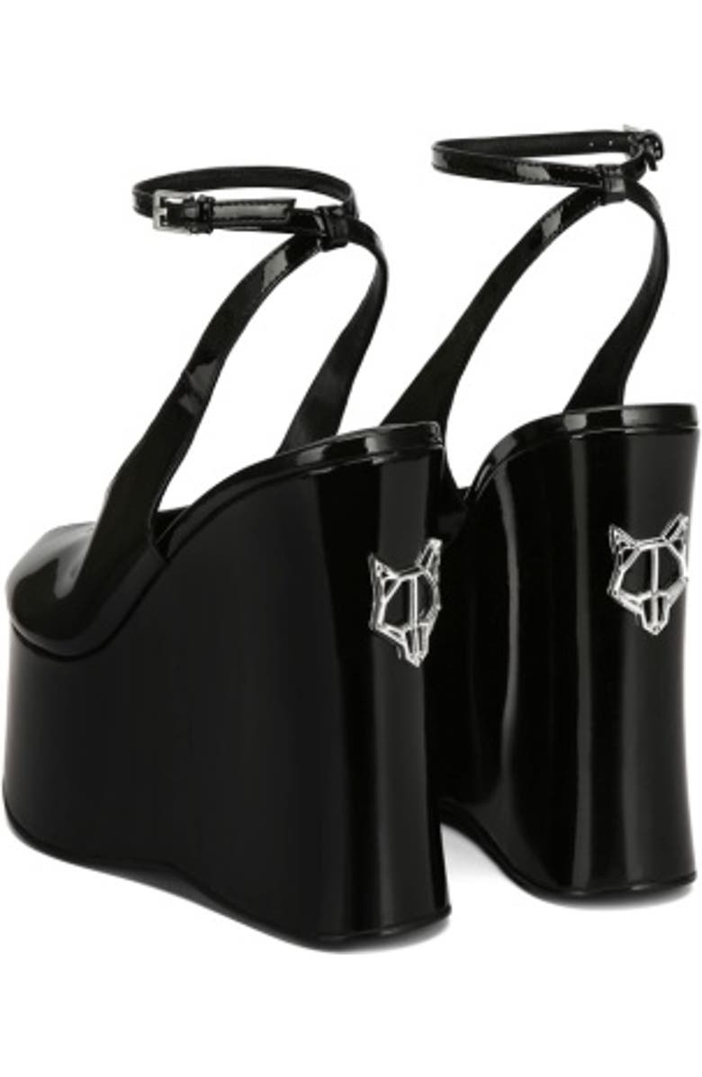 Naked Wolfe Tansy Wedge, Alternate, color, Black Patent Leather