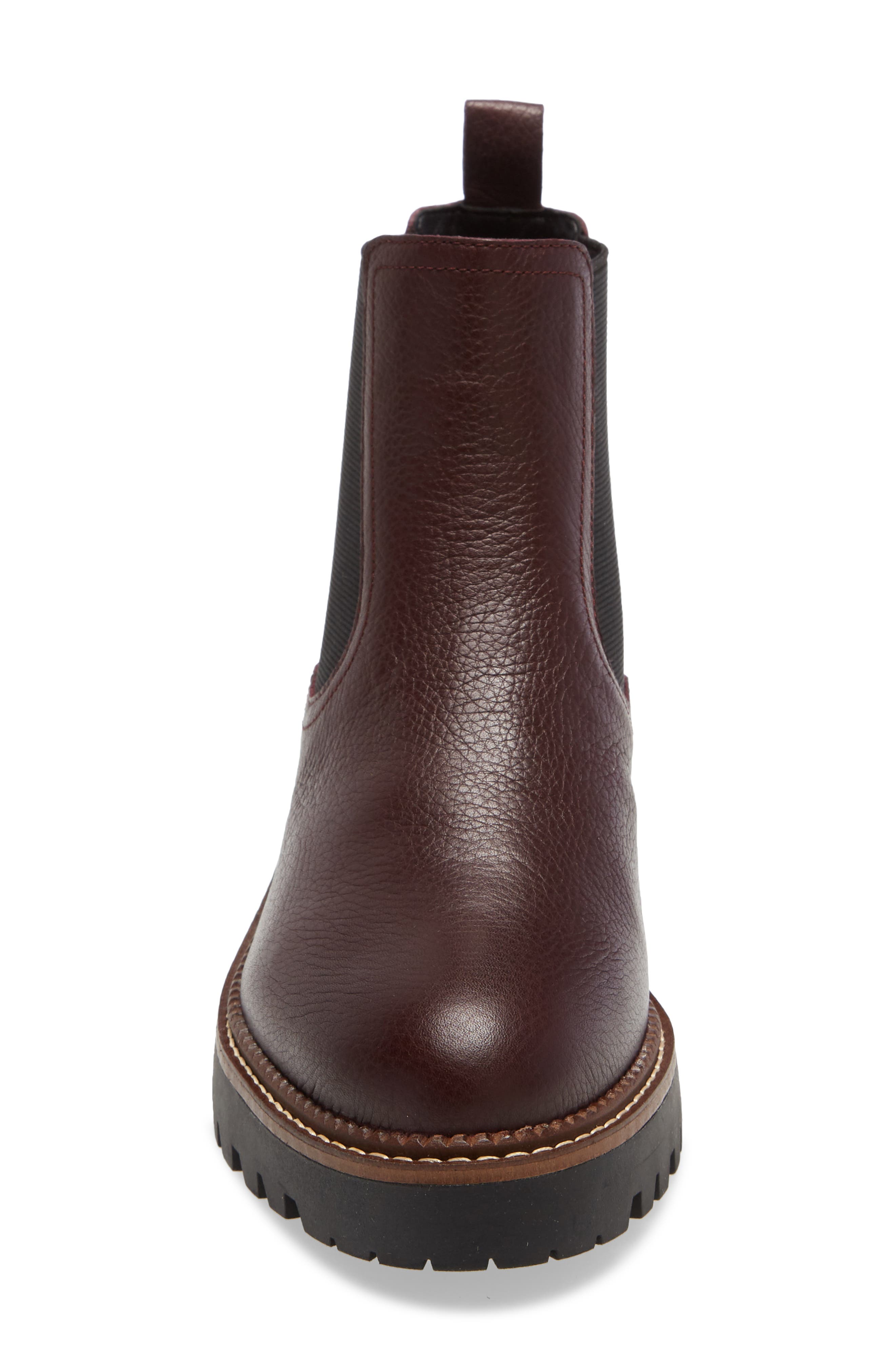 Miller Water Resistant Lug Chelsea Boot, Alternate, color, BURGUNDY