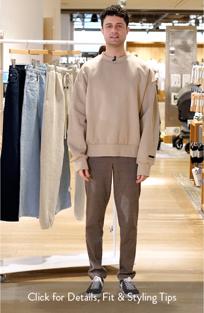 Classic Fit Fleece Crewneck Sweatshirt, sales video thumbnail