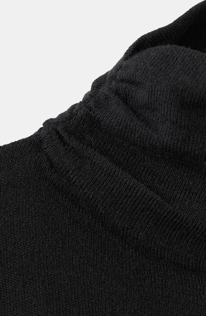 MANGO Gathered Mock Neck Longline Sweater, Alternate, color, 