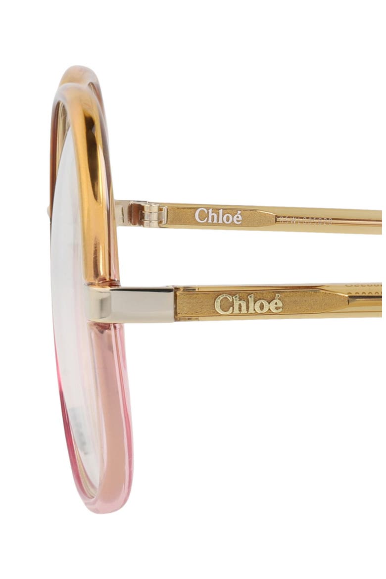 55mm Round Optical Glasses, Alternate, color, YELLOW YELLOW TRANSPARENT