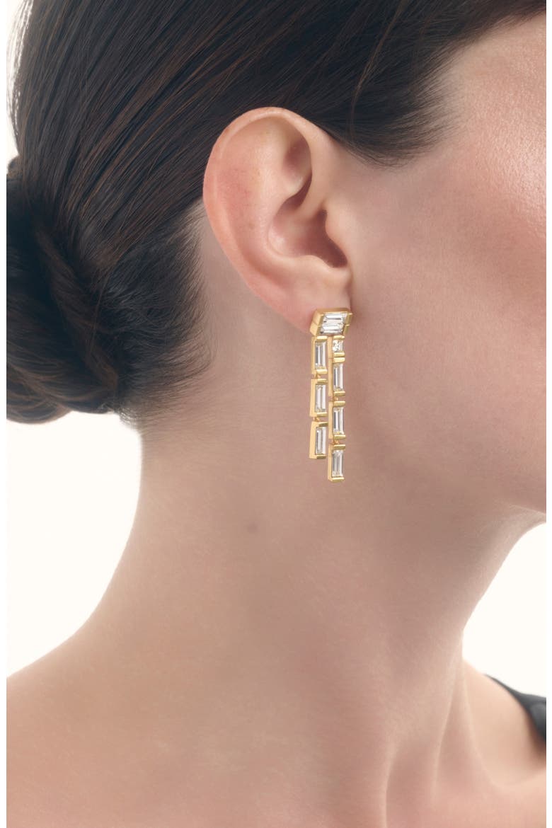 Livia Linear Crystal Drop Earrings, Alternate, color, GOLD TONE / CLEAR CRYSTAL