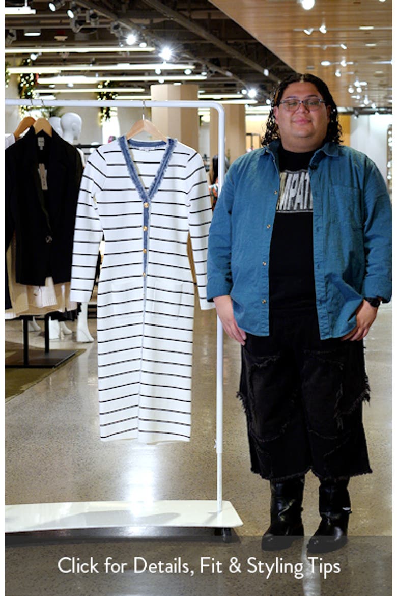 ZOE AND CLAIRE Stripe Long Sleeve Sweater Dress (Women