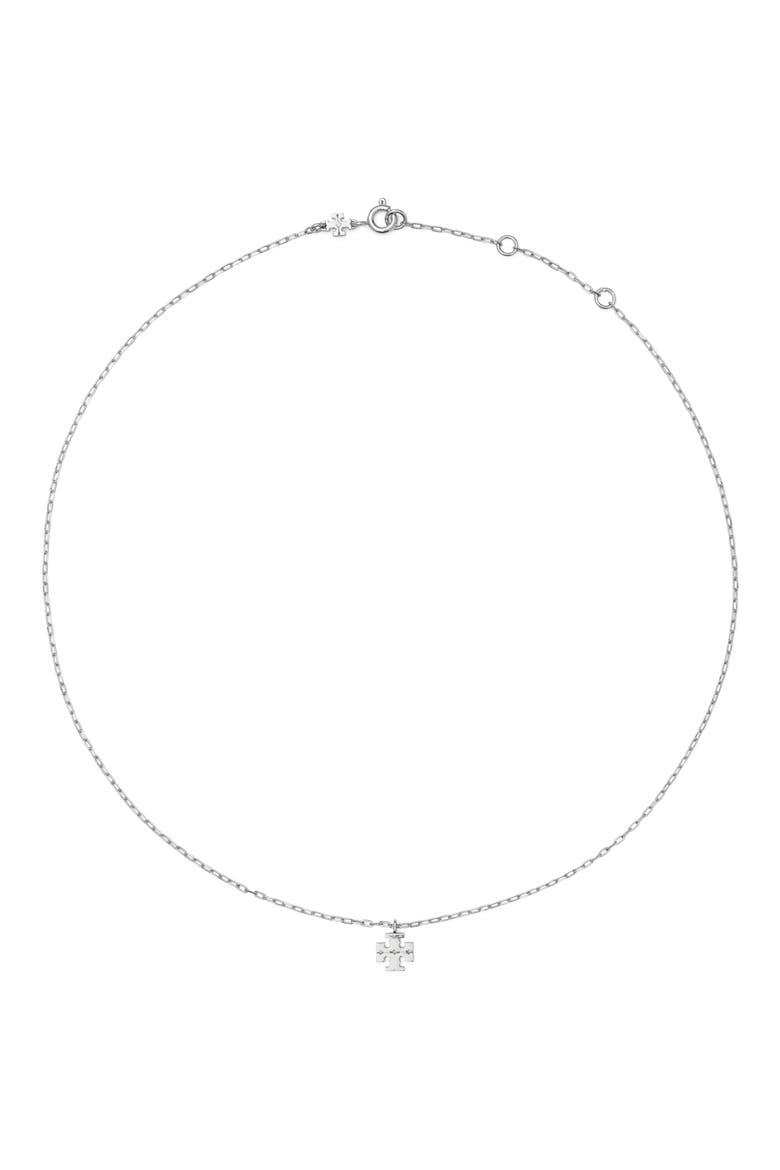 Icon Pendant Necklace, Main, color, TORY SILVER