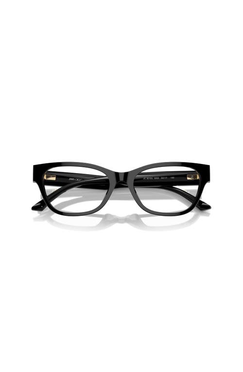 Jimmy Choo 54mm Cat Eye Optical Glasses In Black