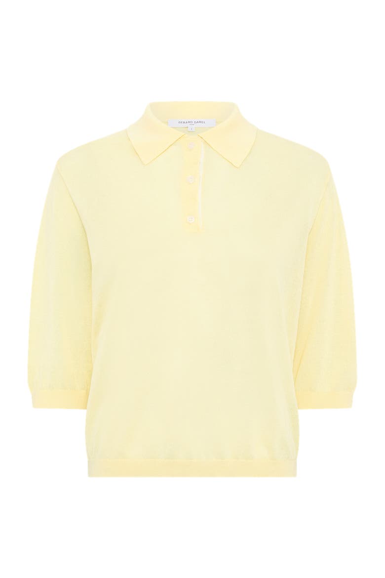 Laika Short Sleeve Knit Polo Top, Alternate, color, Yellow