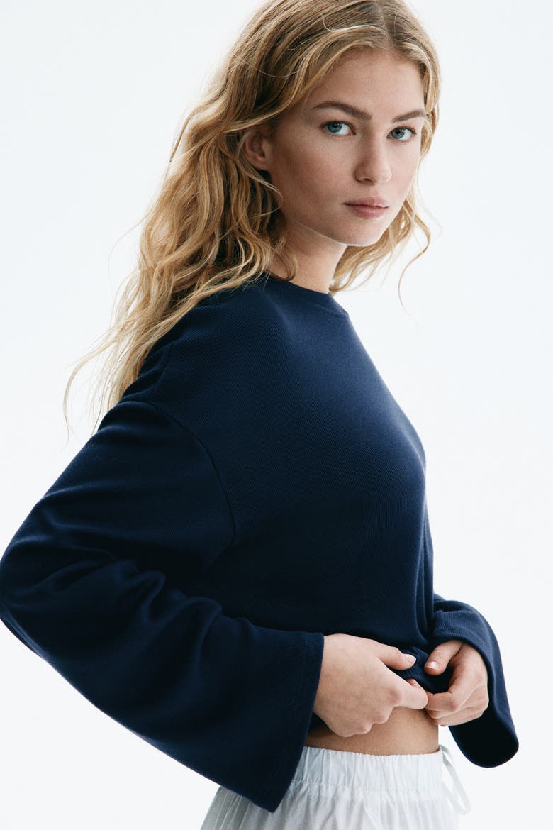 Oversized Top, Alternate, color, Navy blue