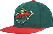 Mitchell & Ness Men's Mitchell & Ness Green Minnesota Wild Core Team Ground 2.0 Snapback Hat