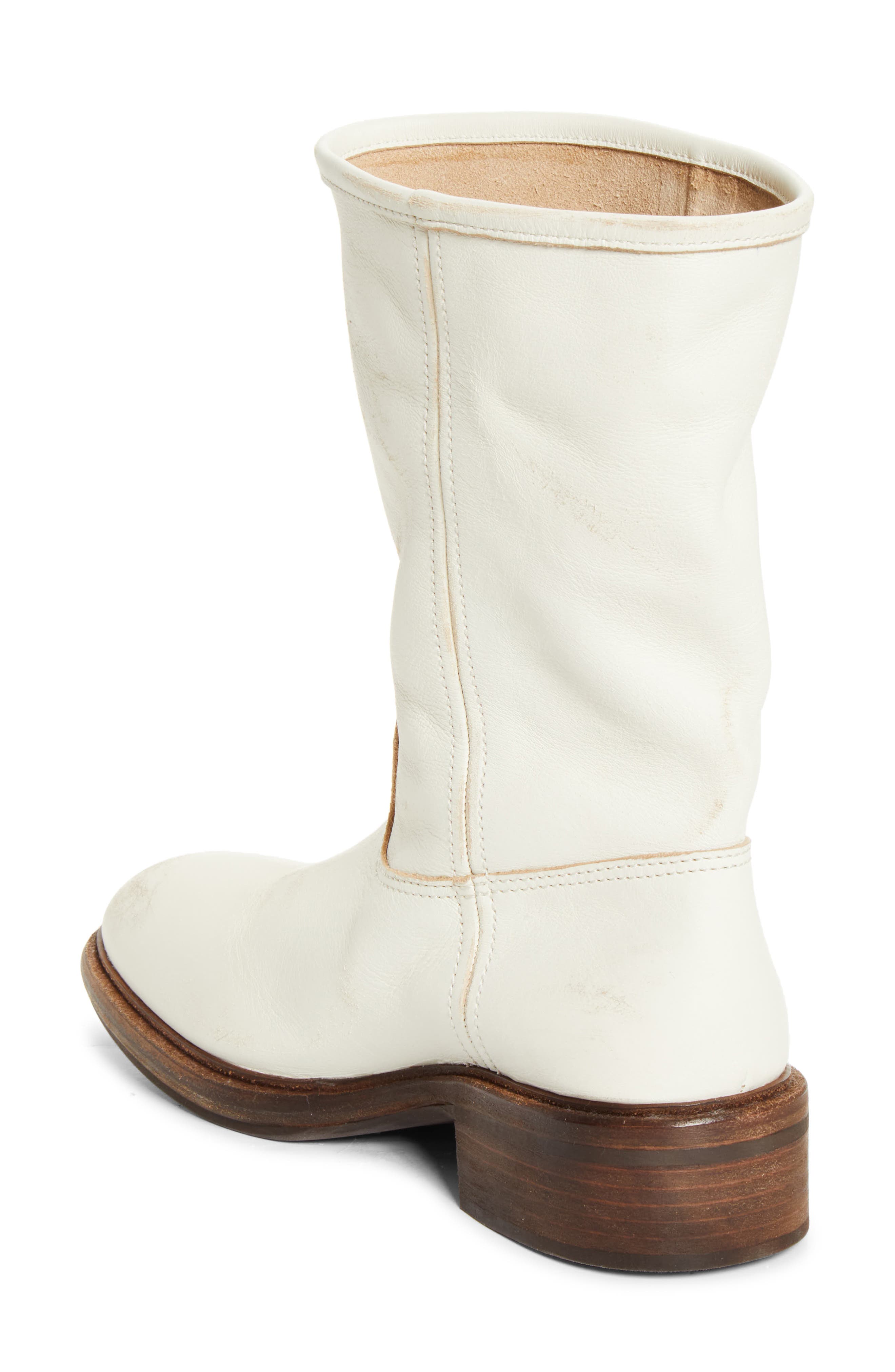 Prada Leather Boot, Alternate, color, Talco