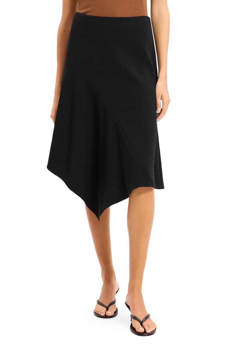 Theory Drape Panel Skirt, Main, color, Black