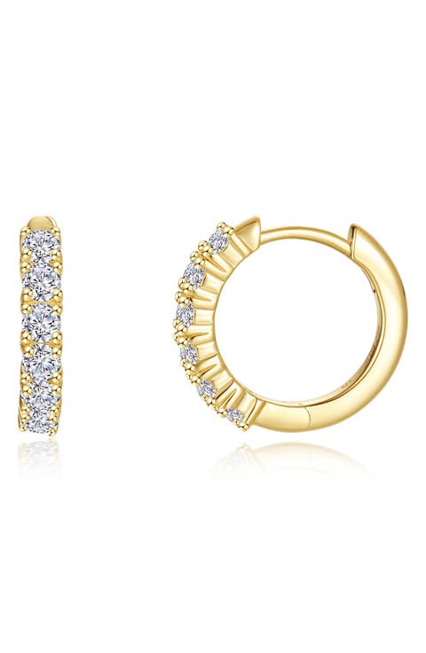 Alexa Pavé Simulated Diamond Huggie Hoop Earrings