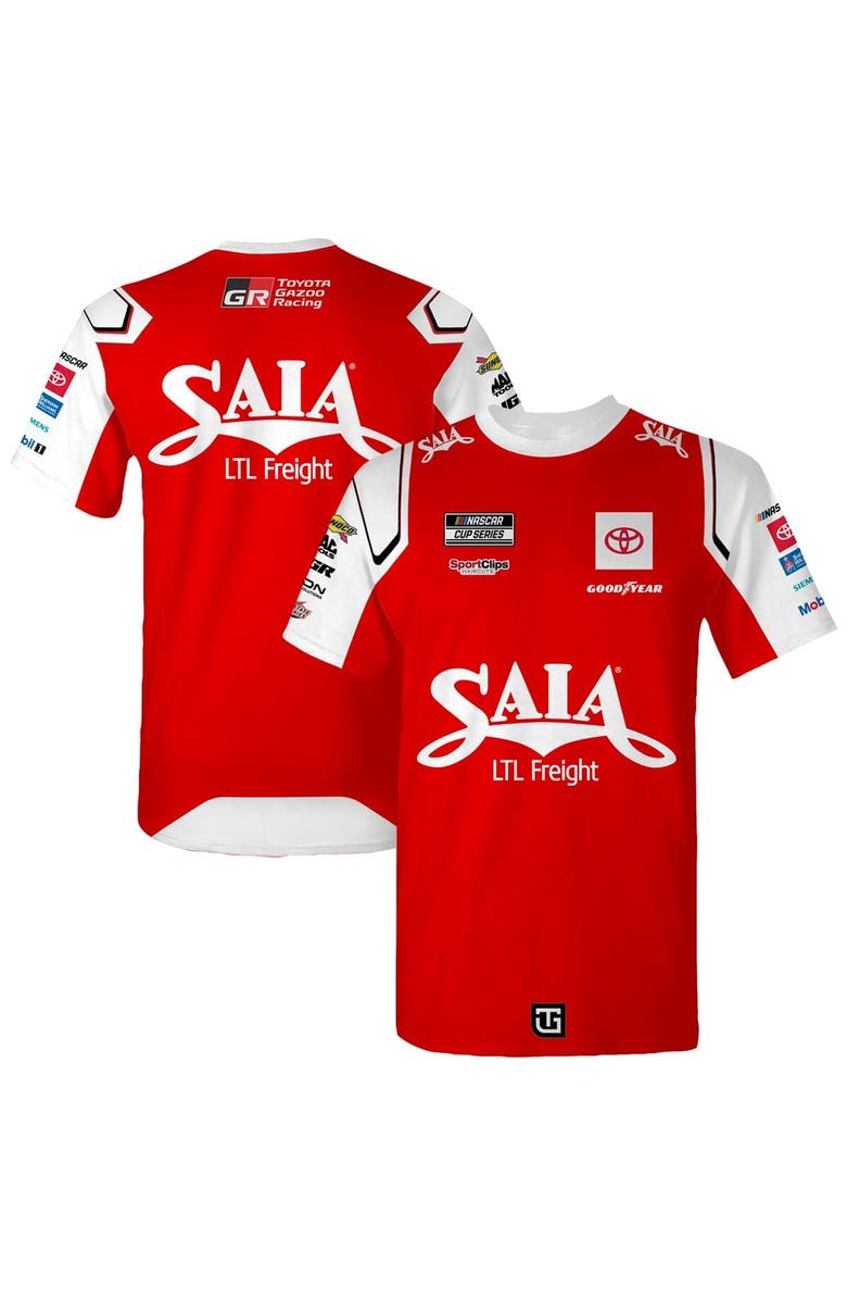 JOE GIBBS RACING TEAM COLLECTION Men's Joe Gibbs Racing Team Collection Red Ty Gibbs Saia Sublimated Uniform T-Shirt, Main, color, 