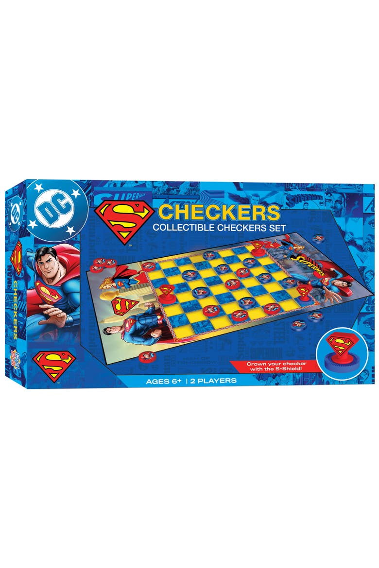 Superman Checkers Board Game, Main, color, Multicolor