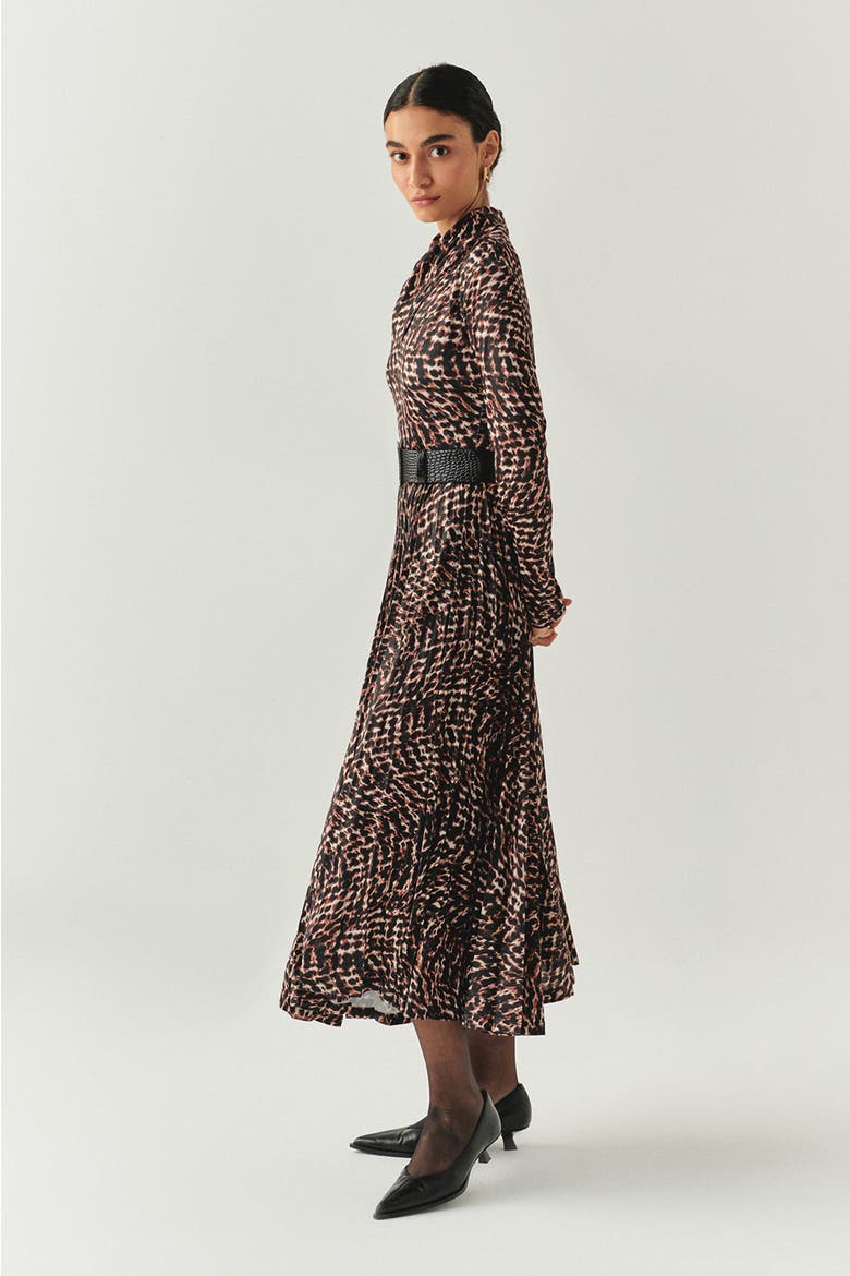 Aspyn K. Midi Dress, Alternate, color, Black Patterned